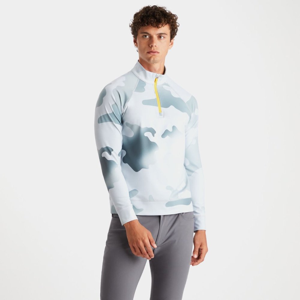 G/FORE Mens Medium Gradient Camo Interlock Quarter Zip Long Sleeve Pullover $195